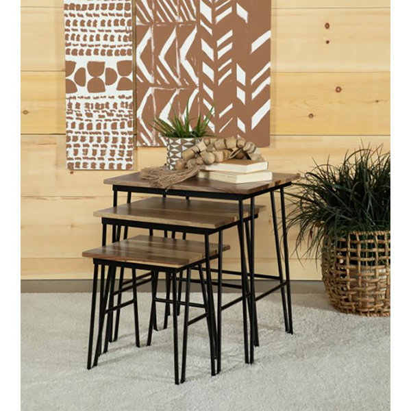 17 Stories Solid Wood Hairpin Nesting Tables Wayfair